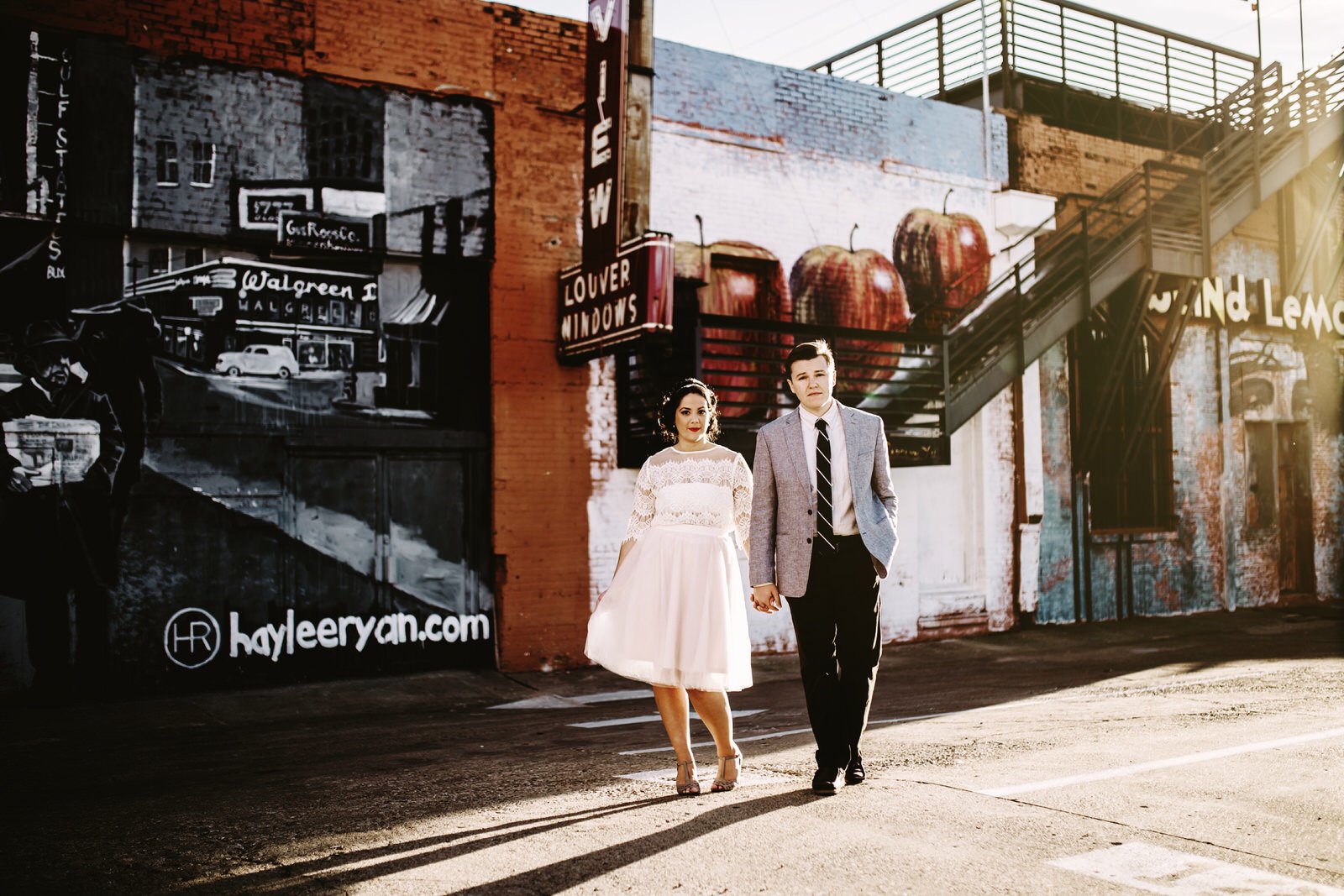 engagement session in deep ellum dallas