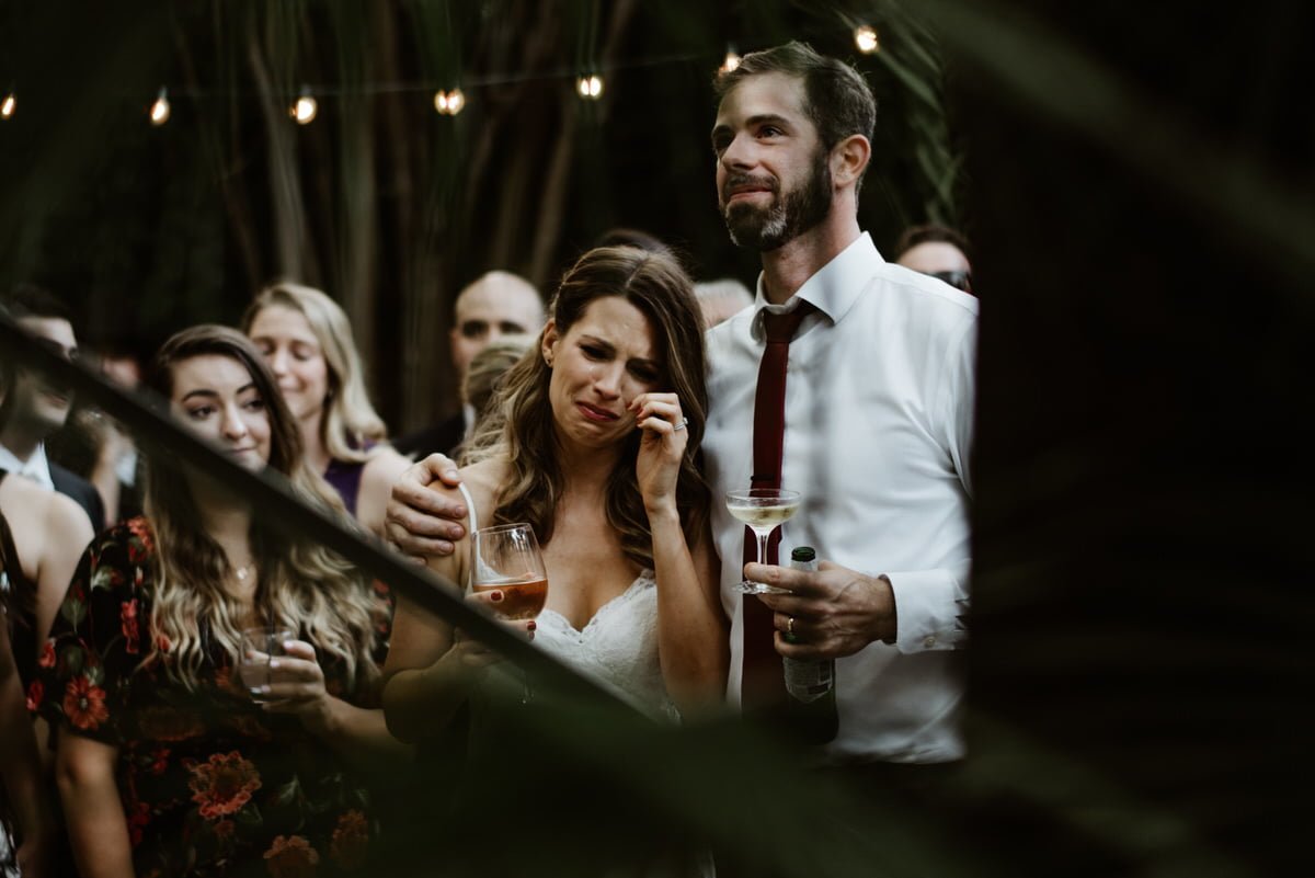 emotional toast at wedding