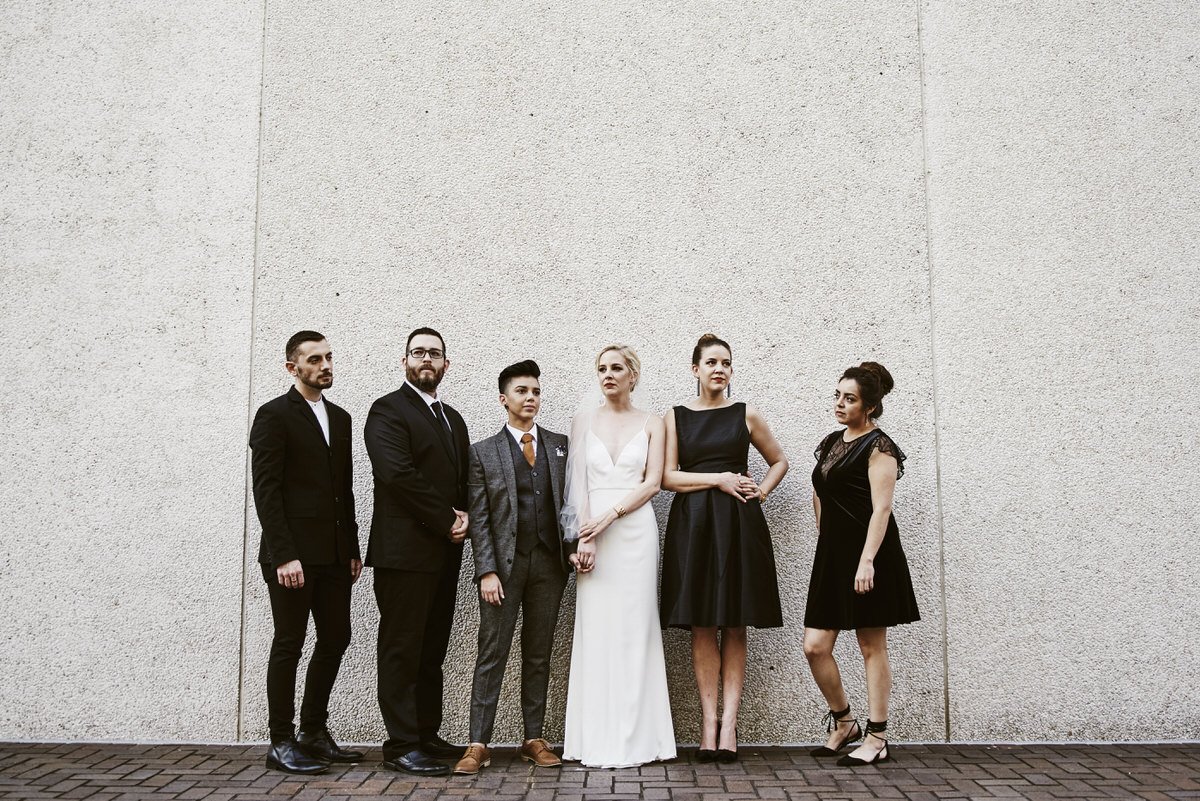 new orleans same sex wedding bridal party