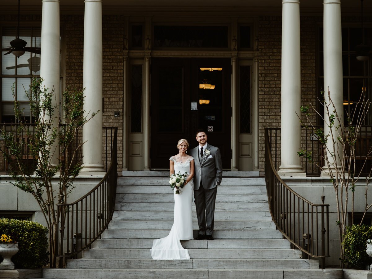 timeless portrait of bride and groom