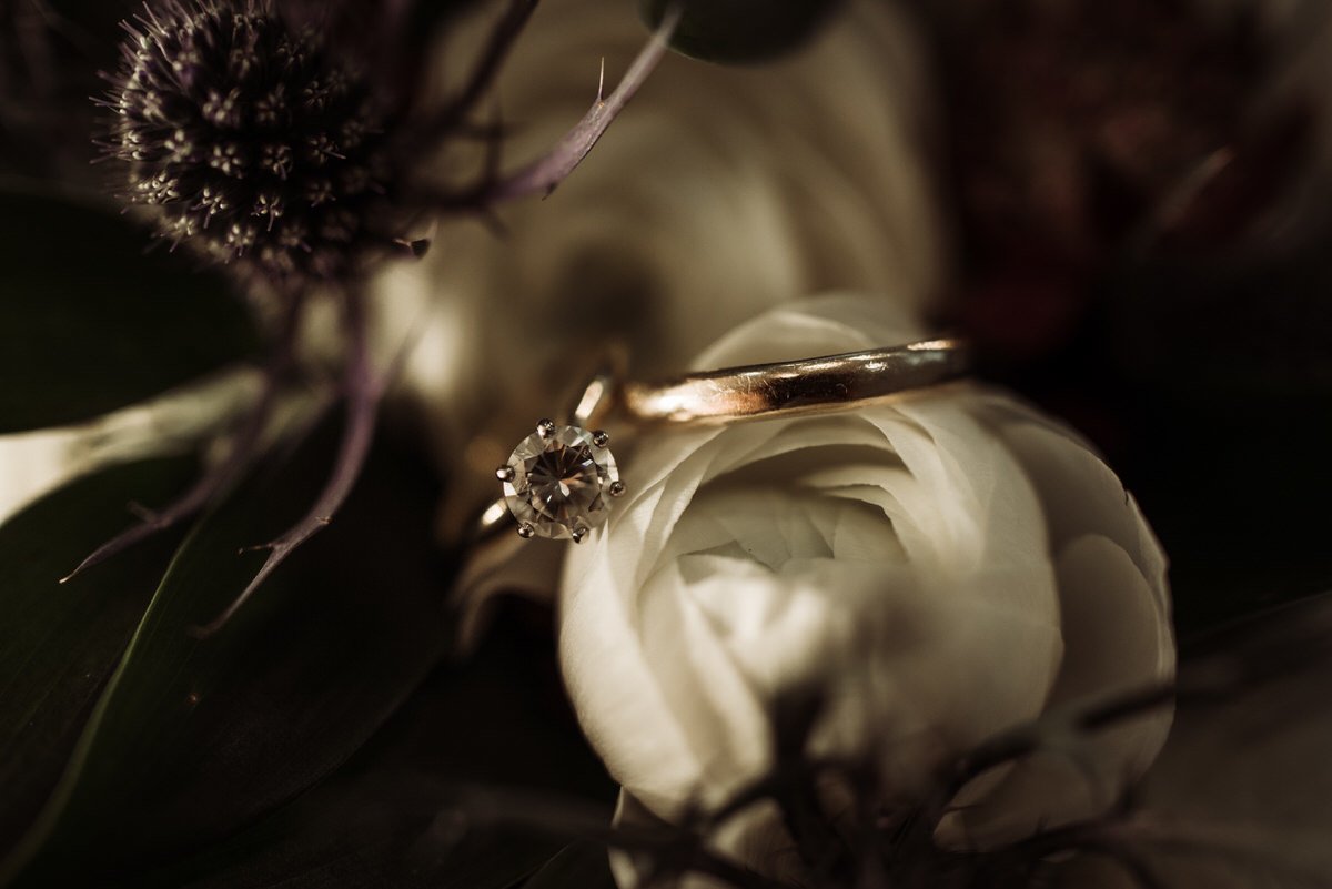 elegant ring portrait in florals