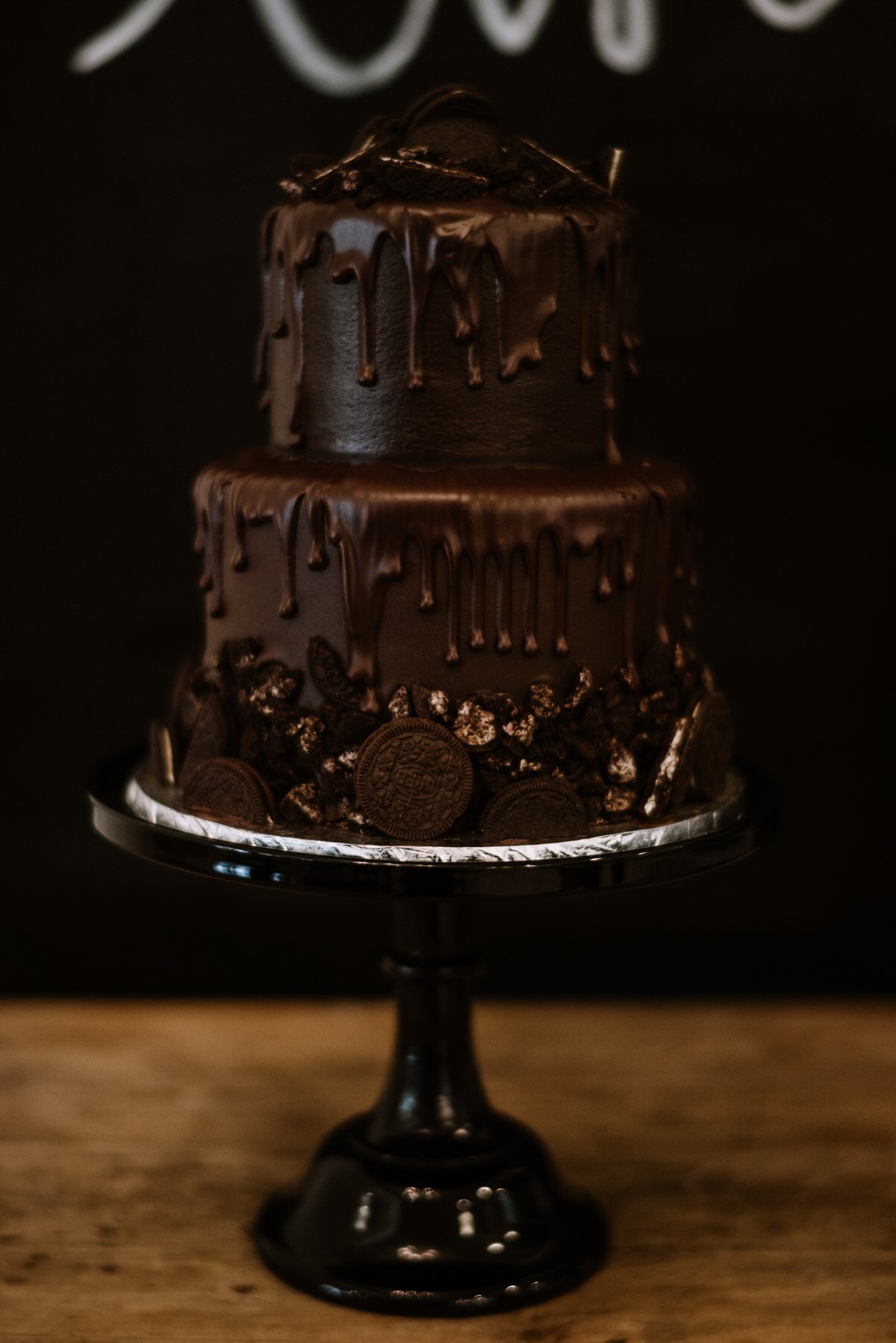 all chocolate elegant wedding cake