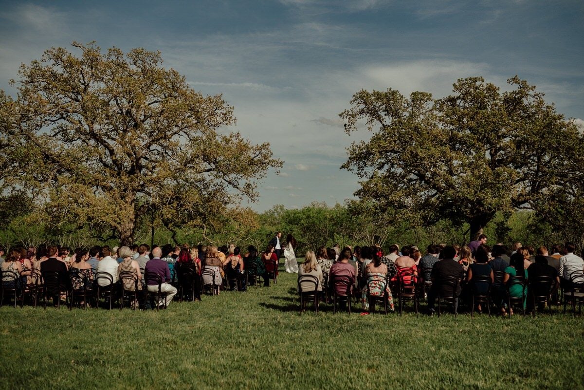ceremony in large field
