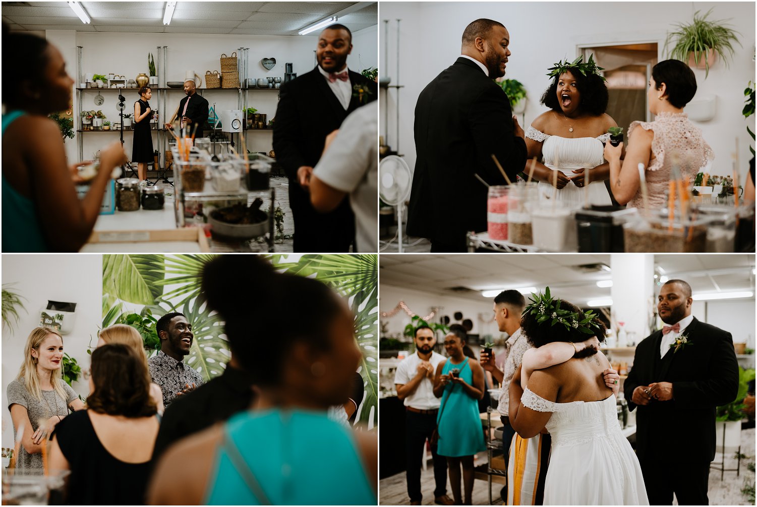 intimate wedding at succulent native