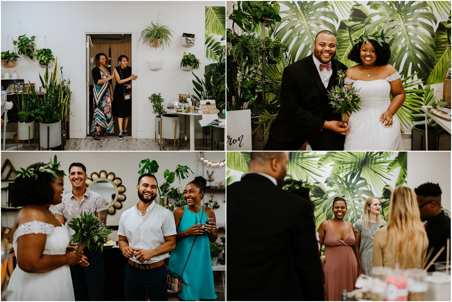 intimate wedding at succulent native