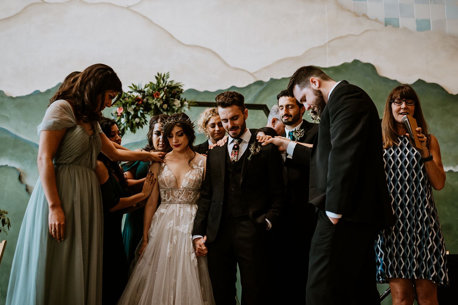 wedding prayer at reception