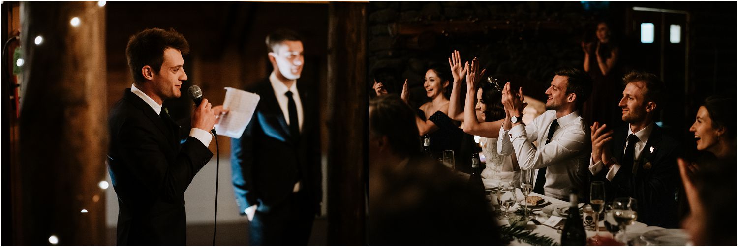wedding reception toast reaction