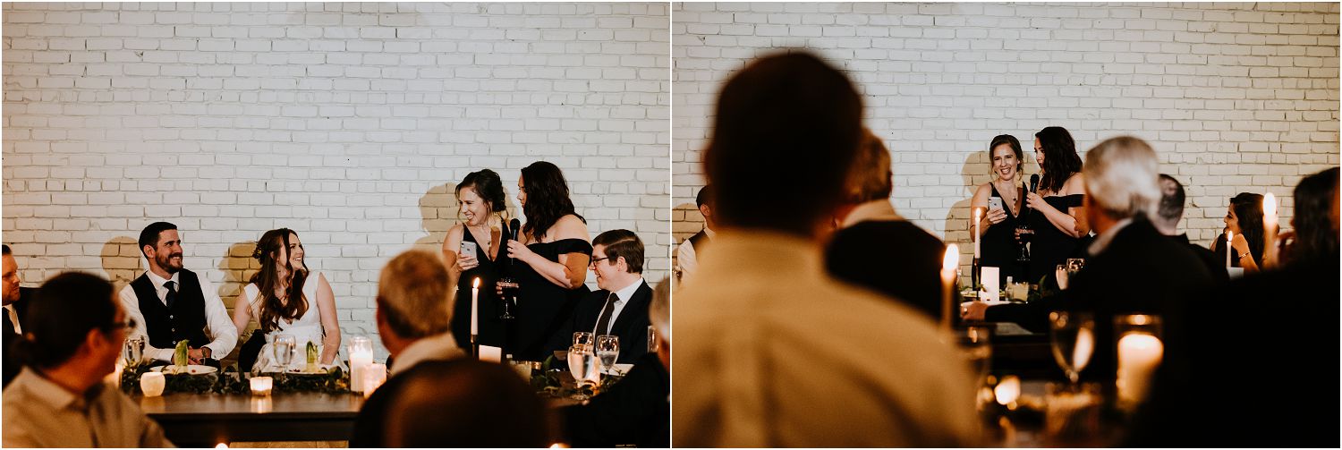 wedding toast during reception
