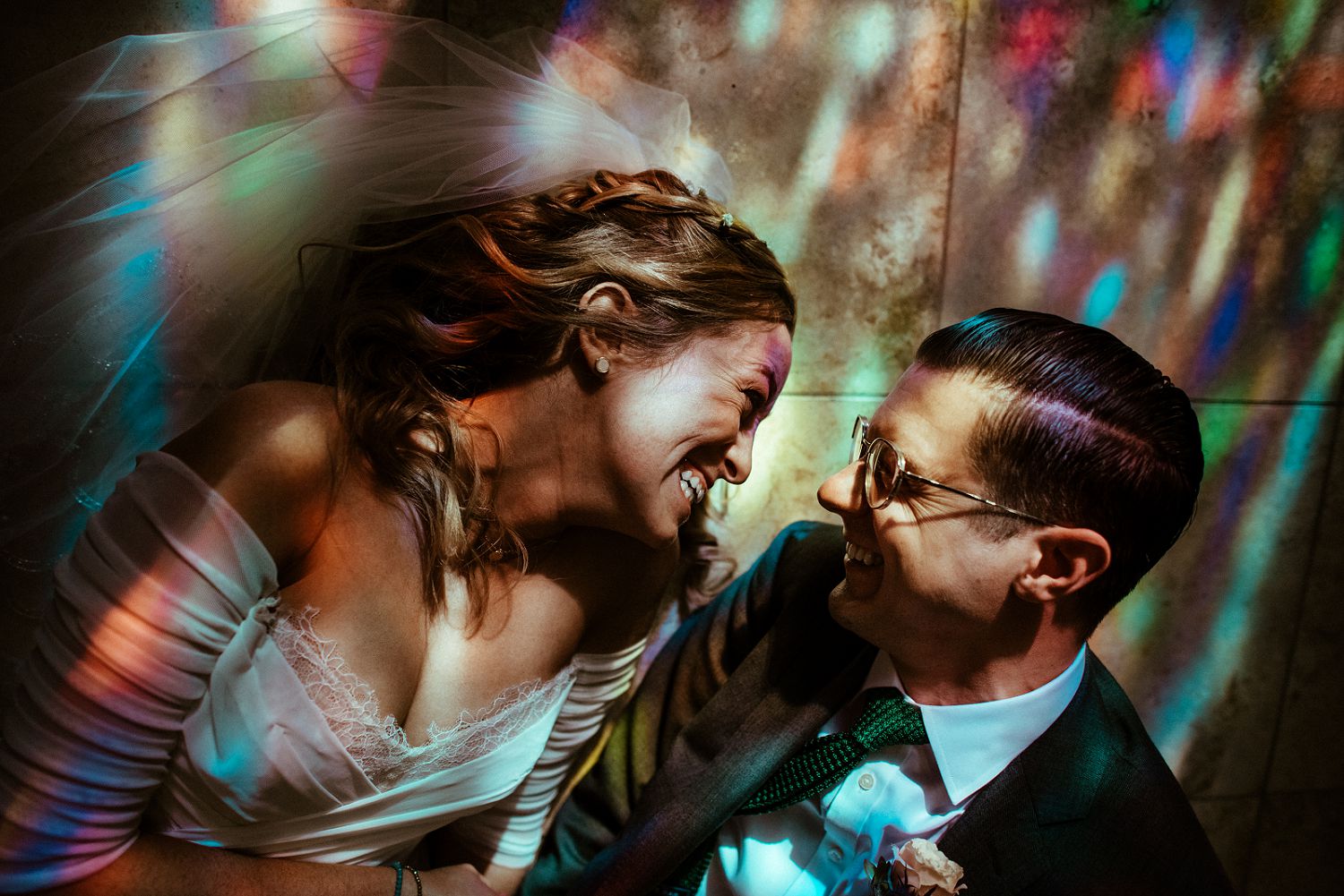 fun and quirky wedding portrait