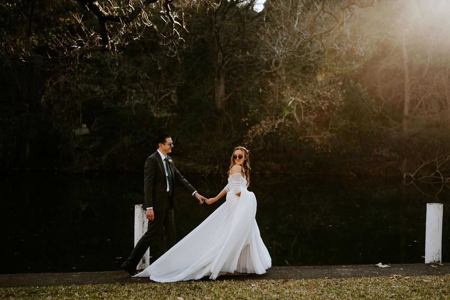 intimate austin wedding on the river