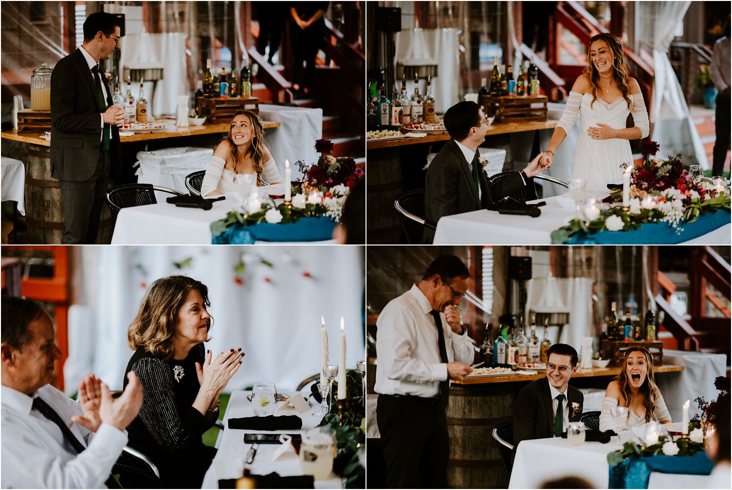 wedding toasts and reactions