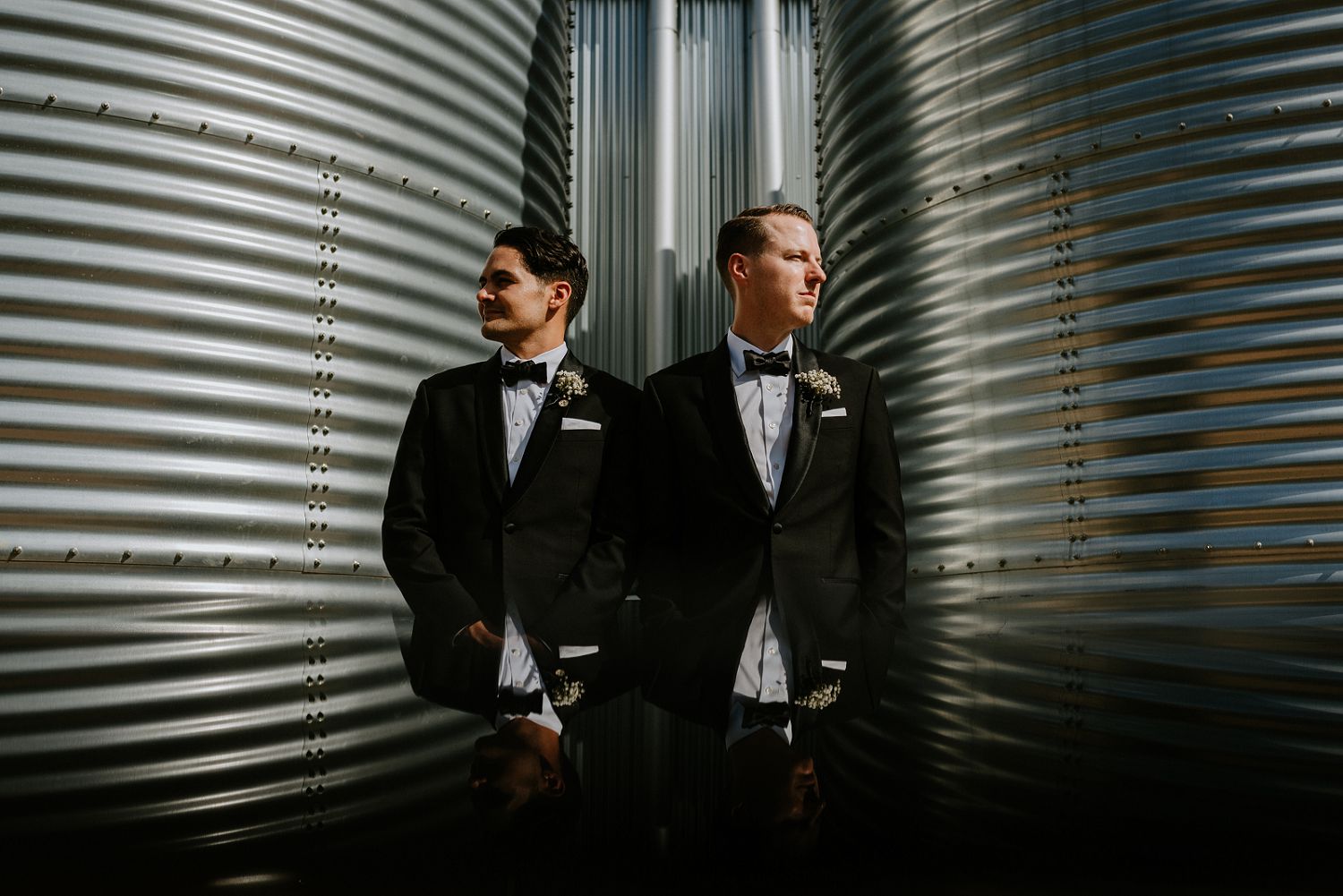 prism photo of grooms