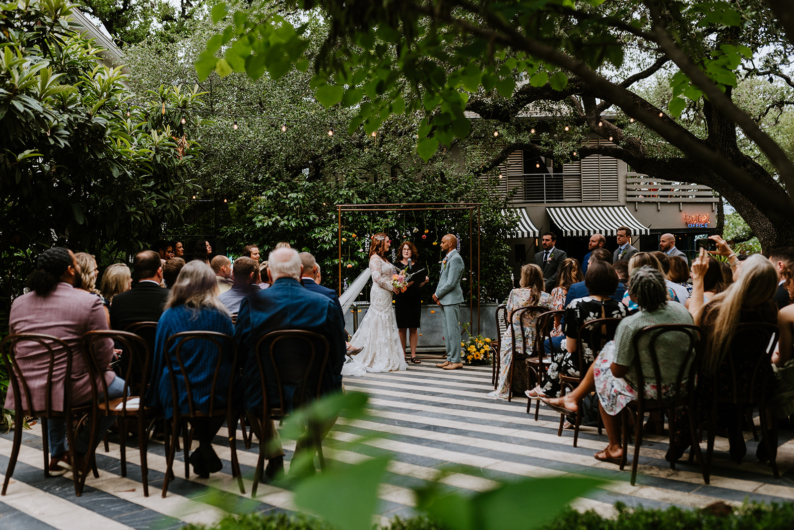 colorful outdoor ceremony
