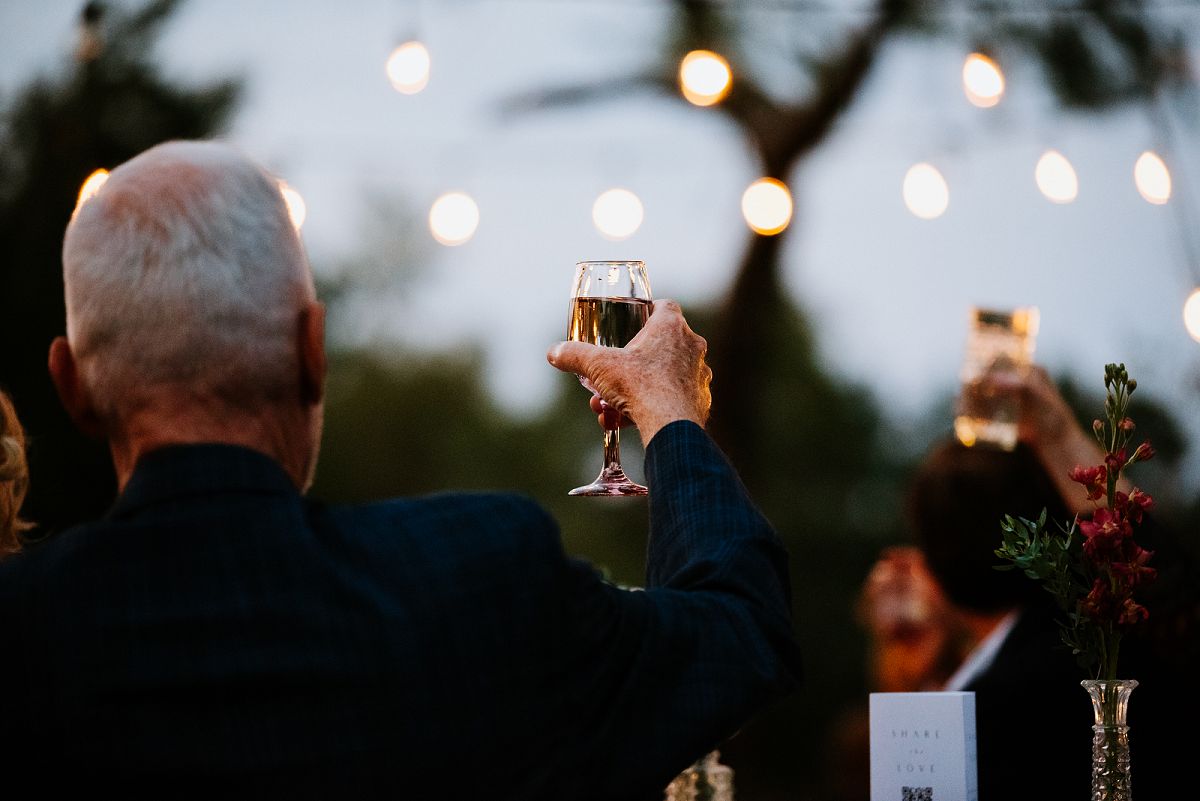 detail photo of wine glass in air