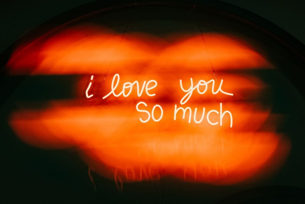 I love you so much neon sign