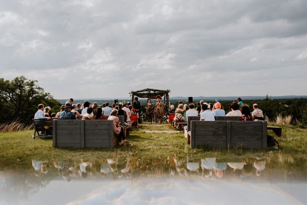 Beltane wedding ceremony on overlook