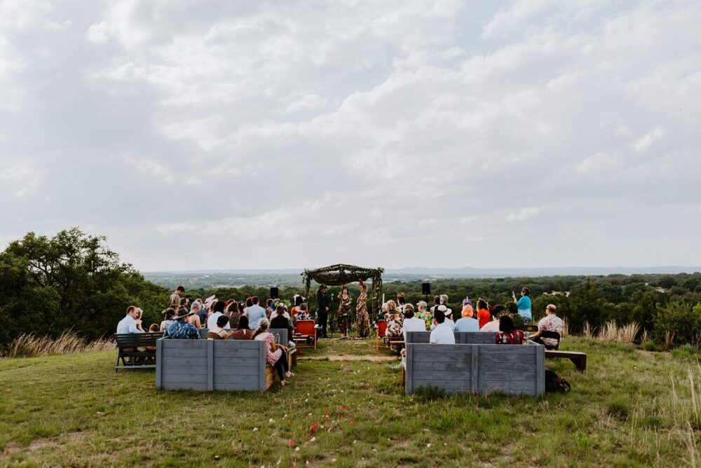 Beltane wedding ceremony on overlook