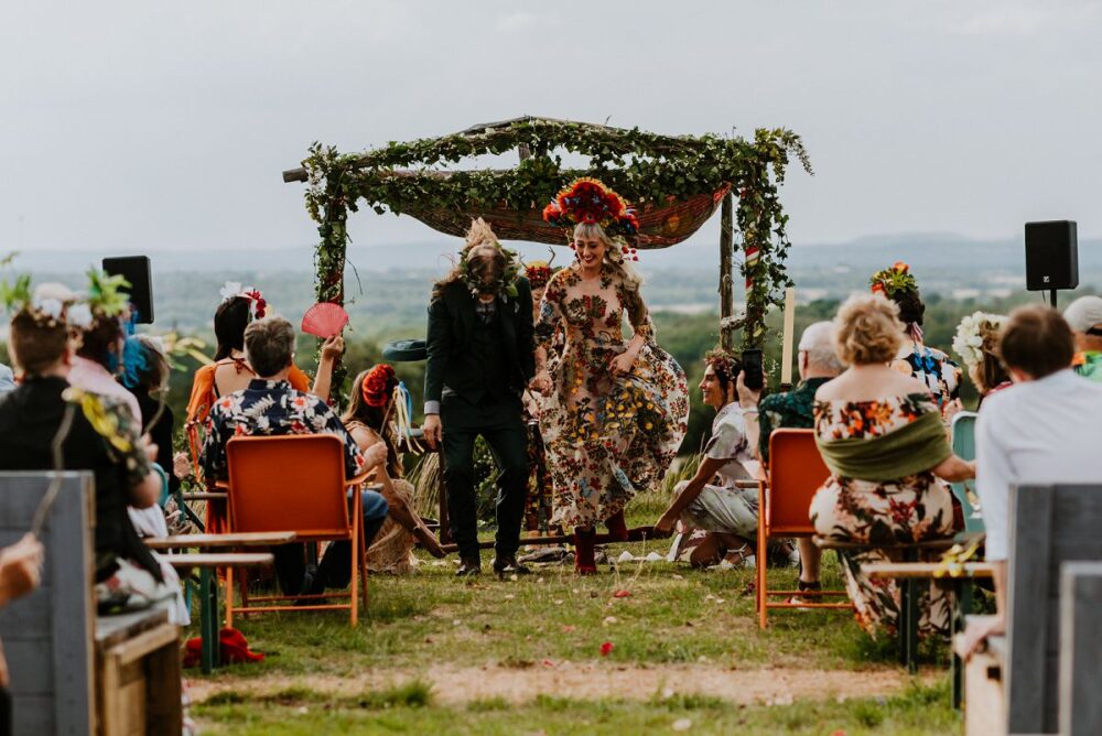 Beltane wedding ceremony jump the broom