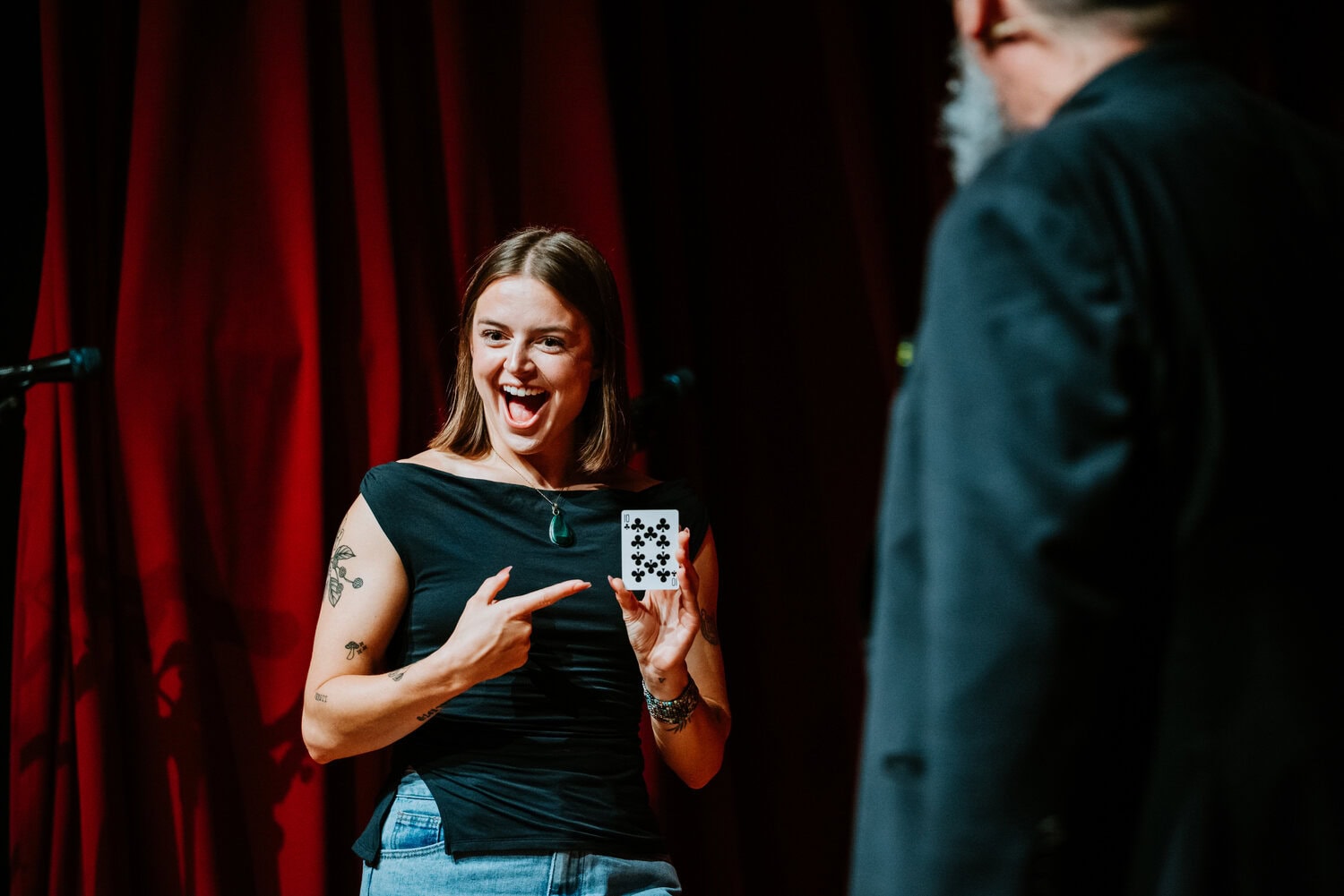 reactions to magician act during wedding reception